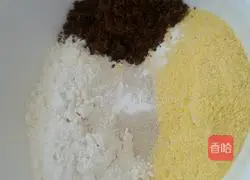 Illustration of how to make cornmeal brown sugar cake 1