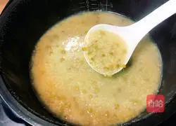 Illustration of how to make mung bean and millet porridge 6