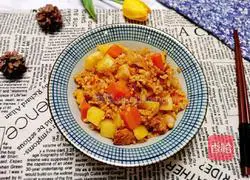 Illustration of how to make chicken leg and potato braised rice 16