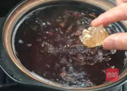 Illustration of how to make red bean ice powder 8