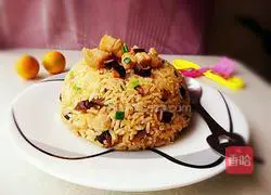 Illustration of braised rice with mushrooms and pork belly 19