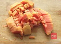 Illustration of how to make papaya porridge 1