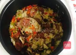 Mushroom and Sausage Braised Rice (Rice Cooker Lazy Man Recipe) illustration 2