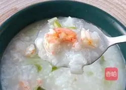 Illustration of how to make shrimp rice porridge 1