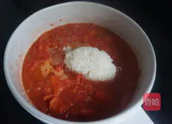 Illustration of how to make tomato fried egg rice bowl 10