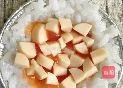 Egg Yolk Cheese Stir-fried Rice Tutorial Illustration 4