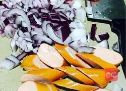 Durian seafood cheese baked rice recipe illustration 3