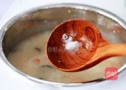 Mushroom and shredded chicken porridge Illustration of how to do it 11