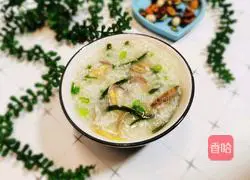 Illustration of how to make rice porridge with kelp and kelp 14