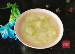 Illustration of how to make loofah and millet porridge 10
