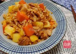 Illustration of how to make chicken legs and potatoes stewed rice 15