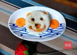 Illustration of how to make bear rice balls 8