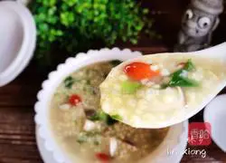 Illustration of how to make mushroom and millet porridge 15