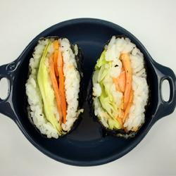 Smoked Salmon Lettuce No-Pinch Rice Balls