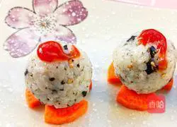 Illustration of how to make seaweed rice balls 16