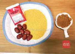 Illustration of how to make millet porridge 1