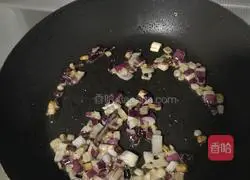 Cream Purple Green Pasta Recipe Illustration 4