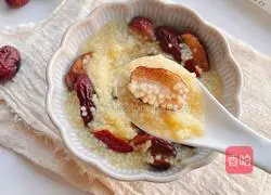 Illustration of how to make millet and red date porridge 11