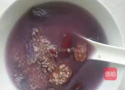 Purple sweet potato and millet porridge recipe 6