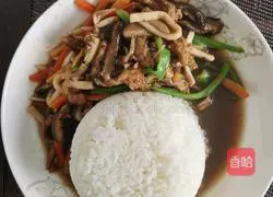 Illustration of how to make colorful rice bowl 7