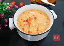 Illustration of how to make tomato, loofah and shrimp porridge 20