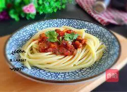 Illustration of how to make spaghetti with meat sauce 9