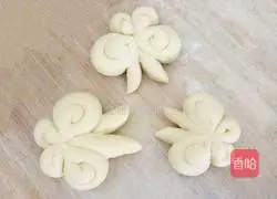 Illustration of how to make butterfly flower rolls 16