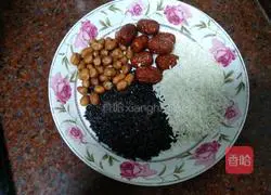 Black rice porridge (reservation version) recipe 1