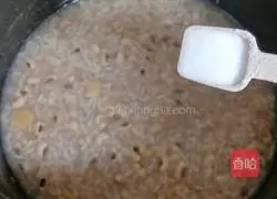 Illustration of how to make rice, brown rice and eyebrow bean porridge 9
