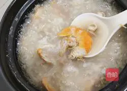 Illustration of how to make dried shrimp and scallop porridge 4