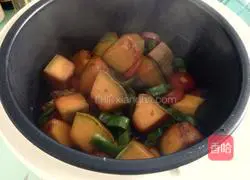 Vegetarian Pumpkin Braised Rice Recipe Illustration 8