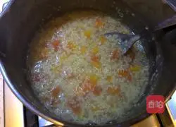 Illustration of how to make papaya and millet porridge 7