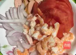 Illustration of how to make tomato and shrimp pasta 2