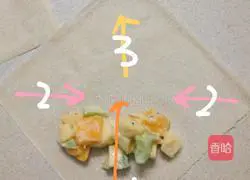 Illustration of how to make fruit spring rolls 5