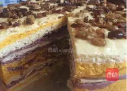 Illustration of how to make Pumpkin and Purple Sweet Potato Mille-feuille Cake 8