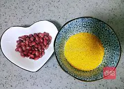 Illustration of how to make red bean and millet porridge 1