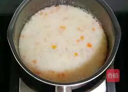 Illustration of how to make shrimp skin lean meat and vegetable porridge (baby food supplement) 10