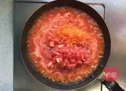Illustration of how to make tomato minced meat pasta 4