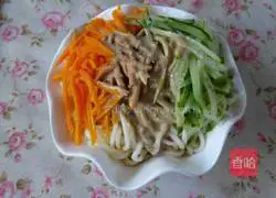 Illustration of how to make sesame cold noodles 11