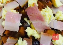 Illustration of how to make bacon and cheese baked rice 6