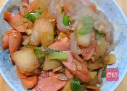 Ham, winter melon and cheese baked rice (fresh vegetables) illustration 2