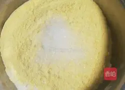 Cornmeal Illustration of how to make hair cake 1