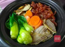 Illustration of how to make sausage claypot rice 8