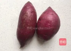 Illustration of how to make purple sweet potato cake 1