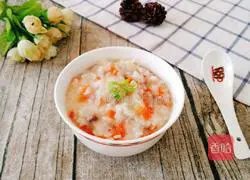 Illustration of how to make carrot and minced meat porridge 11