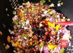 Illustration of how to cook sausage and rice 17