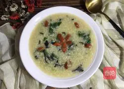 Illustration of how to make black fungus and millet porridge 8