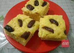 Illustration of how to make red date cornmeal cake 7