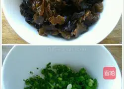 Illustration of how to make zucchini, black fungus, egg and pot stickers 6