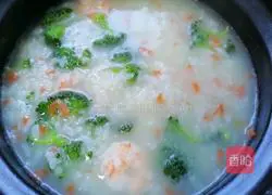 Vegetable and Shrimp Porridge Recipe Illustration 11